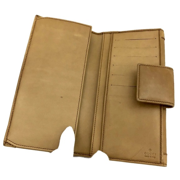 Gucci Beige Leather and Canvas Clutch - Picture 5 of 7
